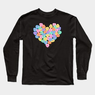 Funny Anti Valentines Day Candy Hearts Long Sleeve T-Shirt